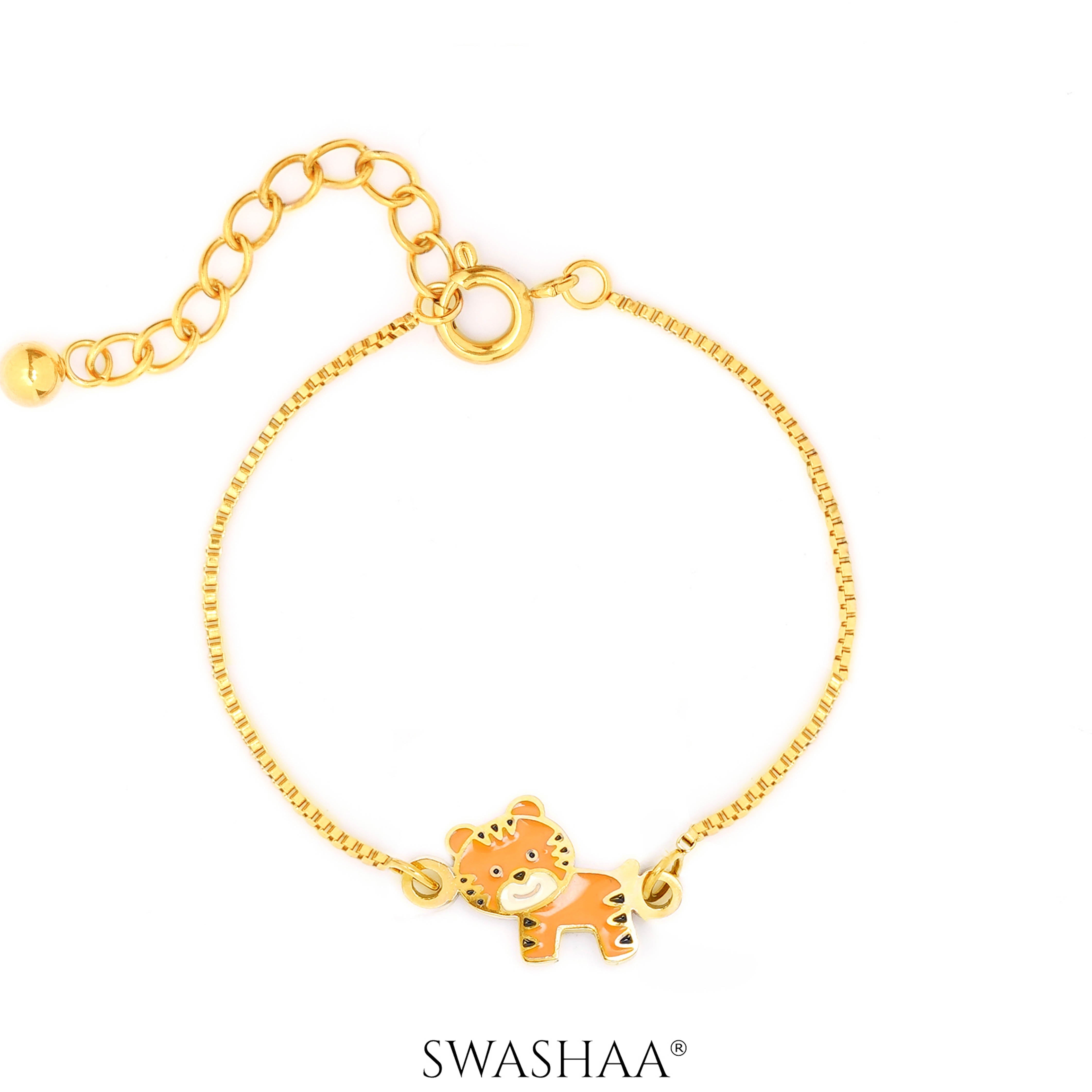 Cub Charm 18K Gold Plated Kid's Bracelet Gold