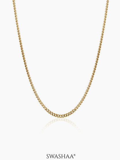 Cuban Men's Chain 18K Gold Plated