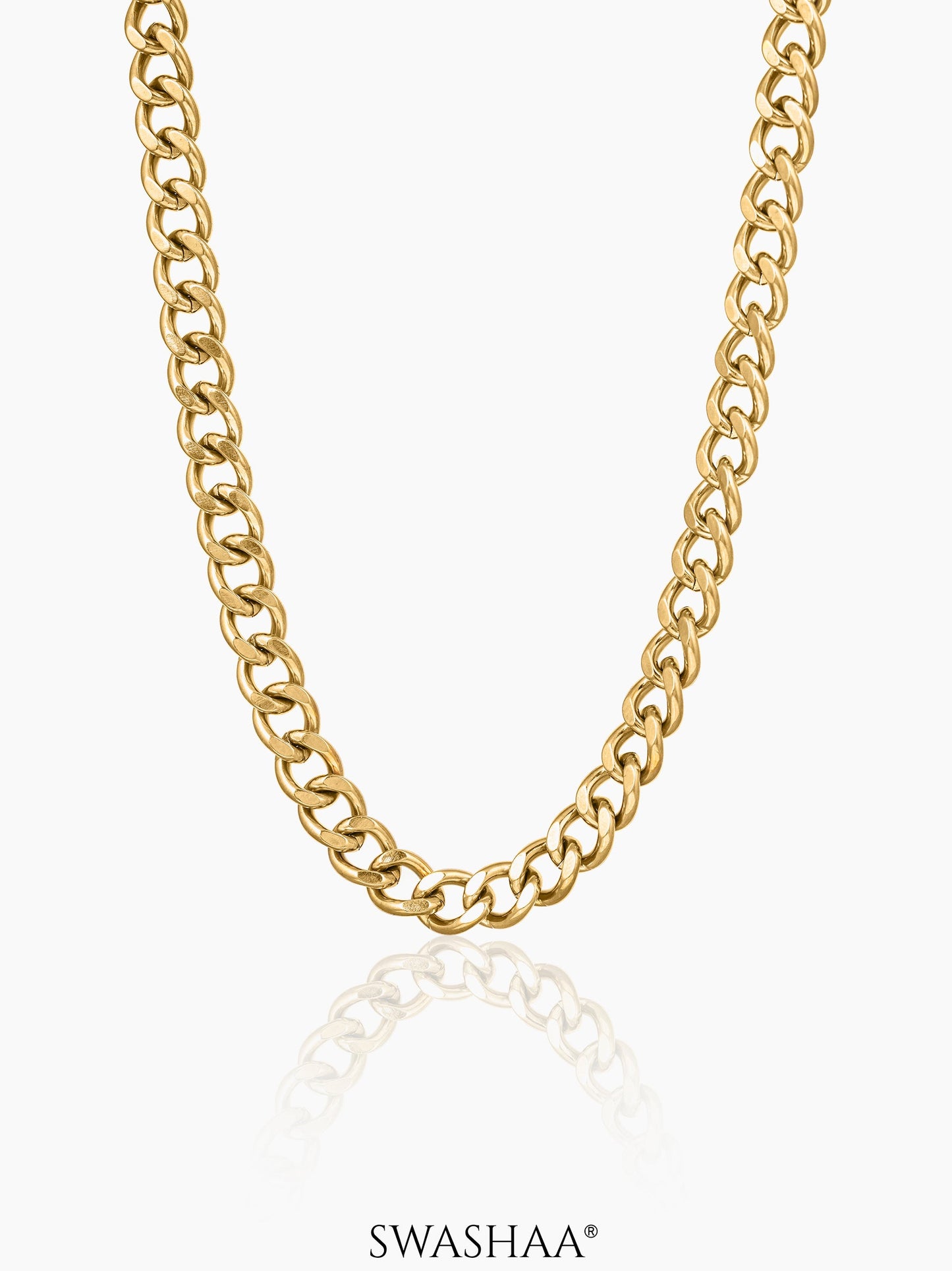 Cuban 8 MM Men's Chain 18K Gold Plated