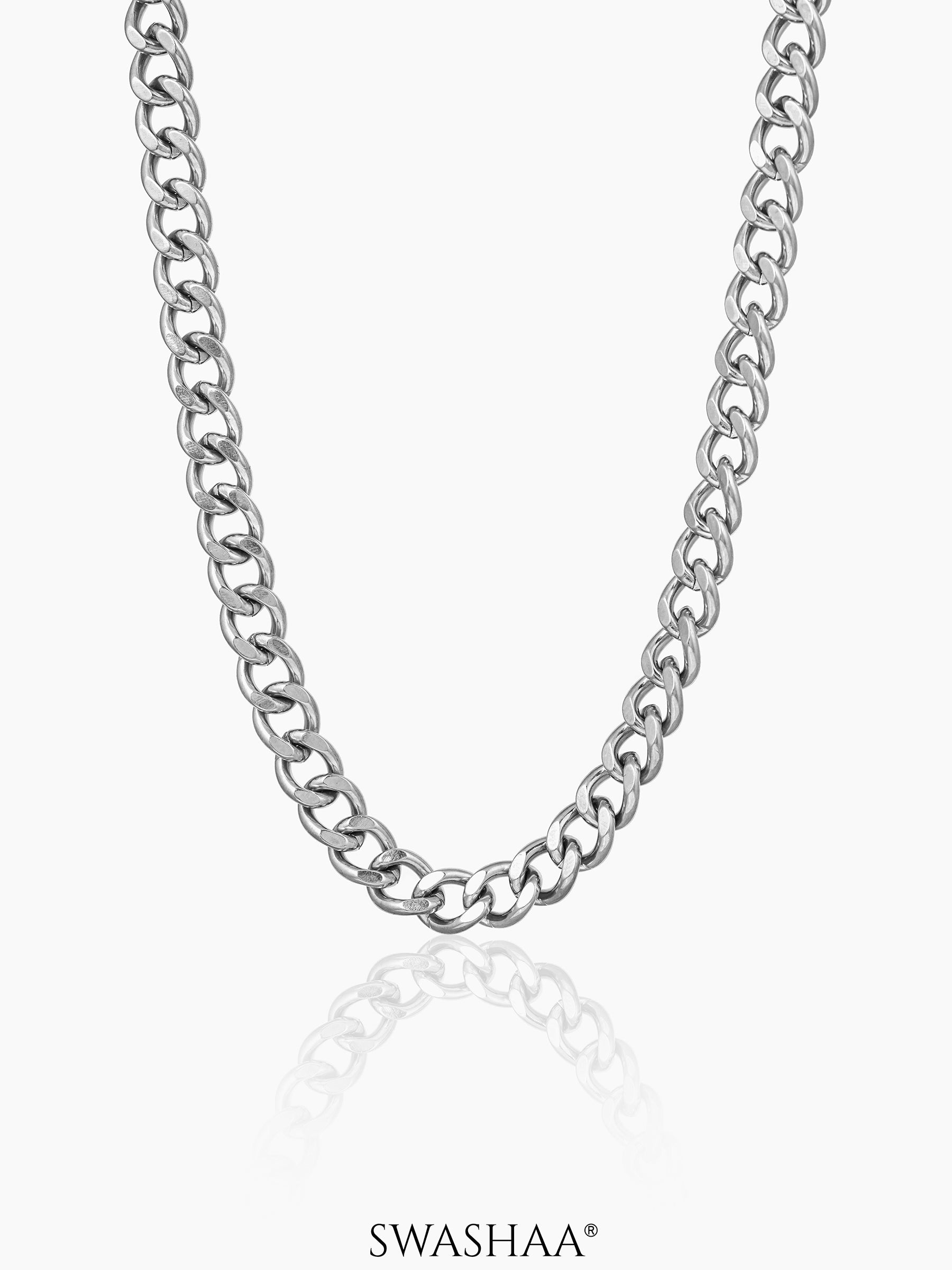 Cuban 8 MM Men's Chain Silver