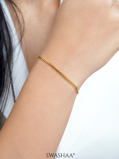 Cuban Chain 2MM Women's Bracelet