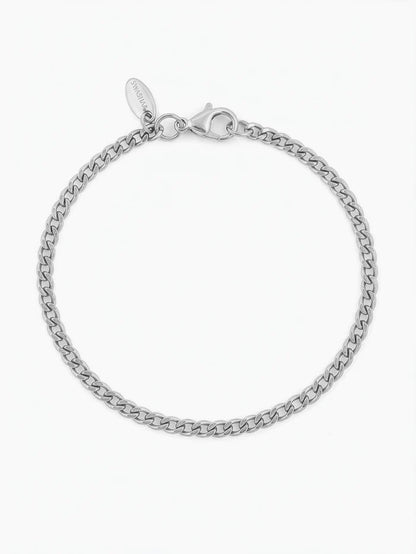 Cuban Chain Silver 2MM Kid's Bracelet Silver