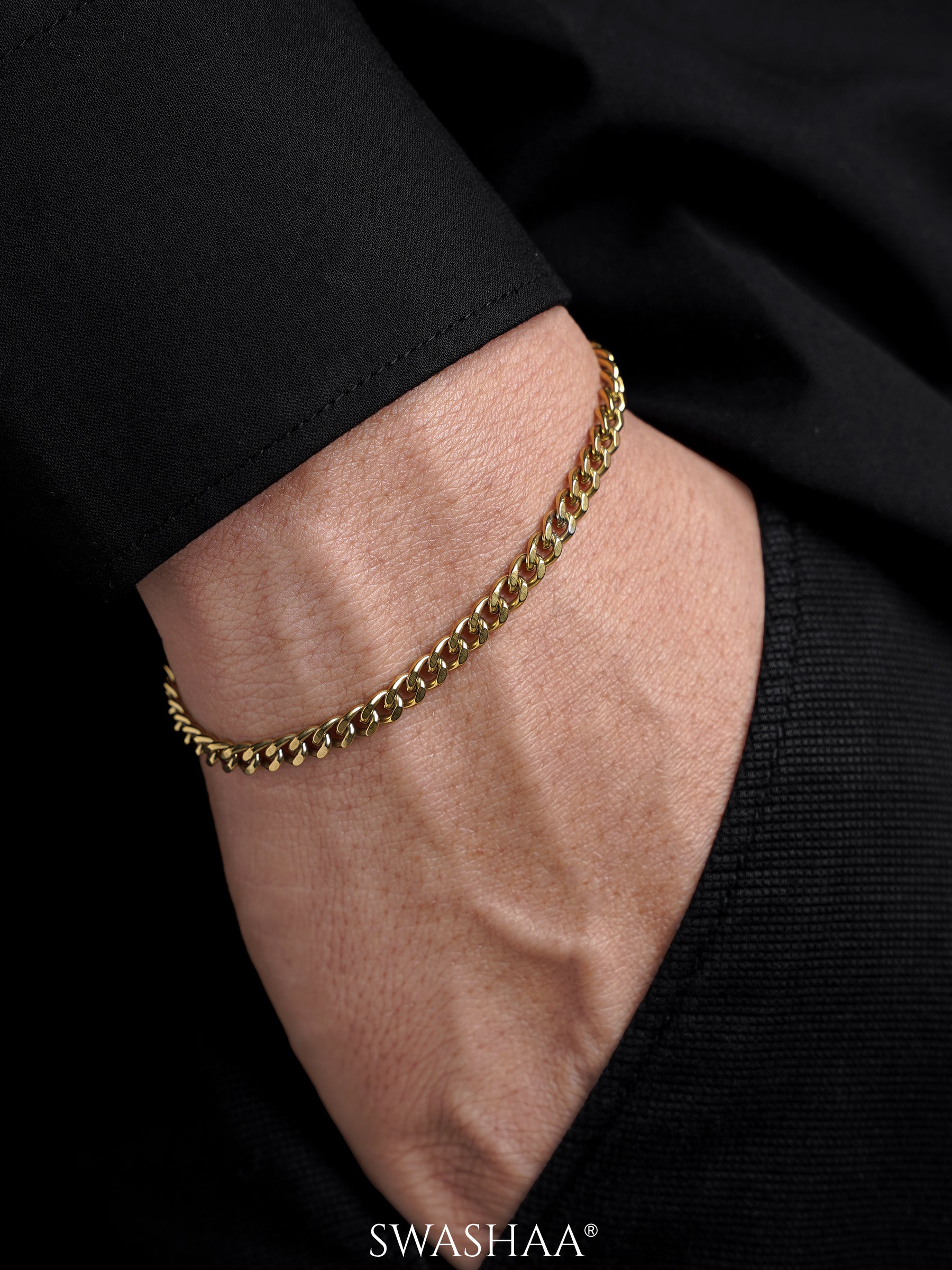 Cuban Chain 4 MM Men's Bracelet