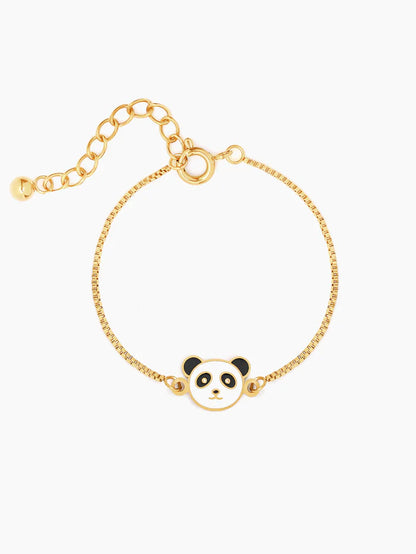 Cuddly Panda Charm 18K Gold Plated Kid's Bracelet Gold