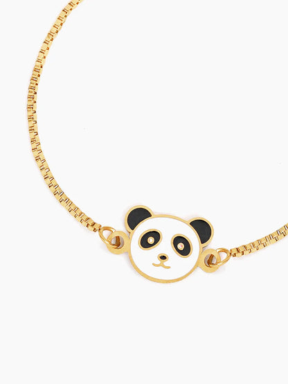 Cuddly Panda Charm 18K Gold Plated Kid's Bracelet