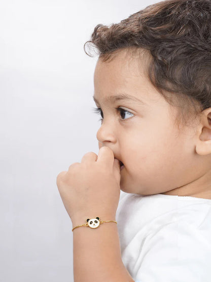 Cuddly Panda Charm 18K Gold Plated Kid's Bracelet