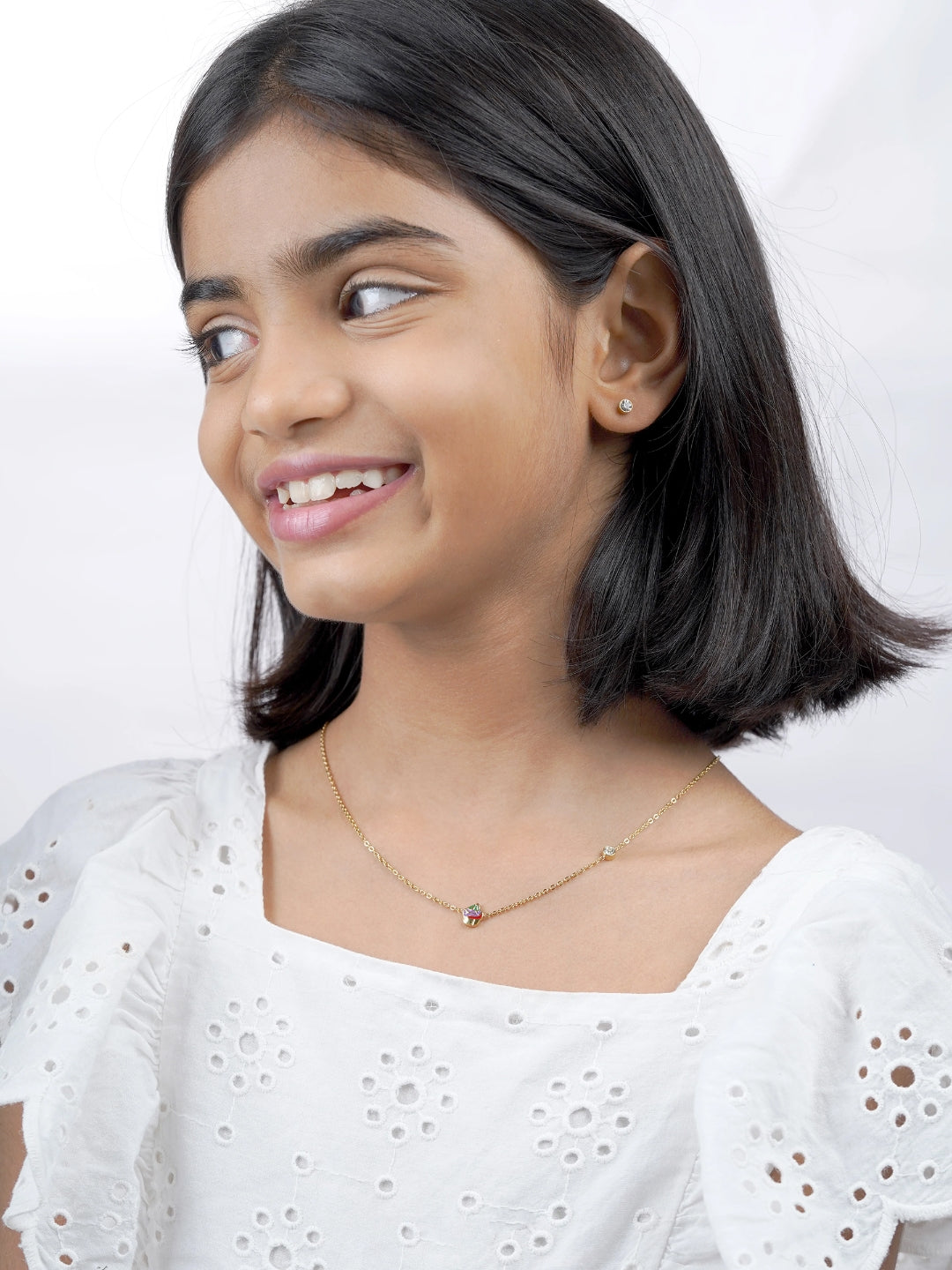 Cupcake 18K Gold Plated Kid's Pendant Necklace