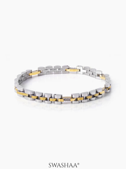 Cyrus Men's Watch Belt Bracelet Silver