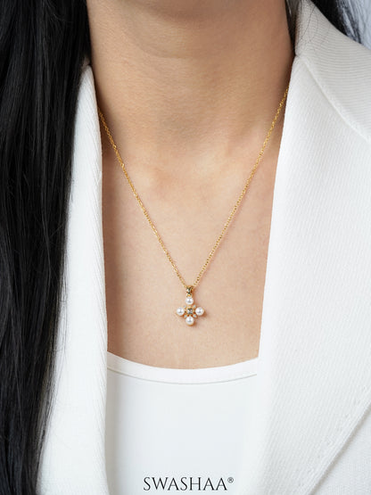 Dahlia Pearl Viterix 18K Gold Plated Necklace