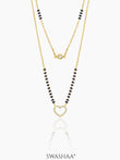 Daiva Double Layered Heart 18K Gold Plated Mangalsutra Gold