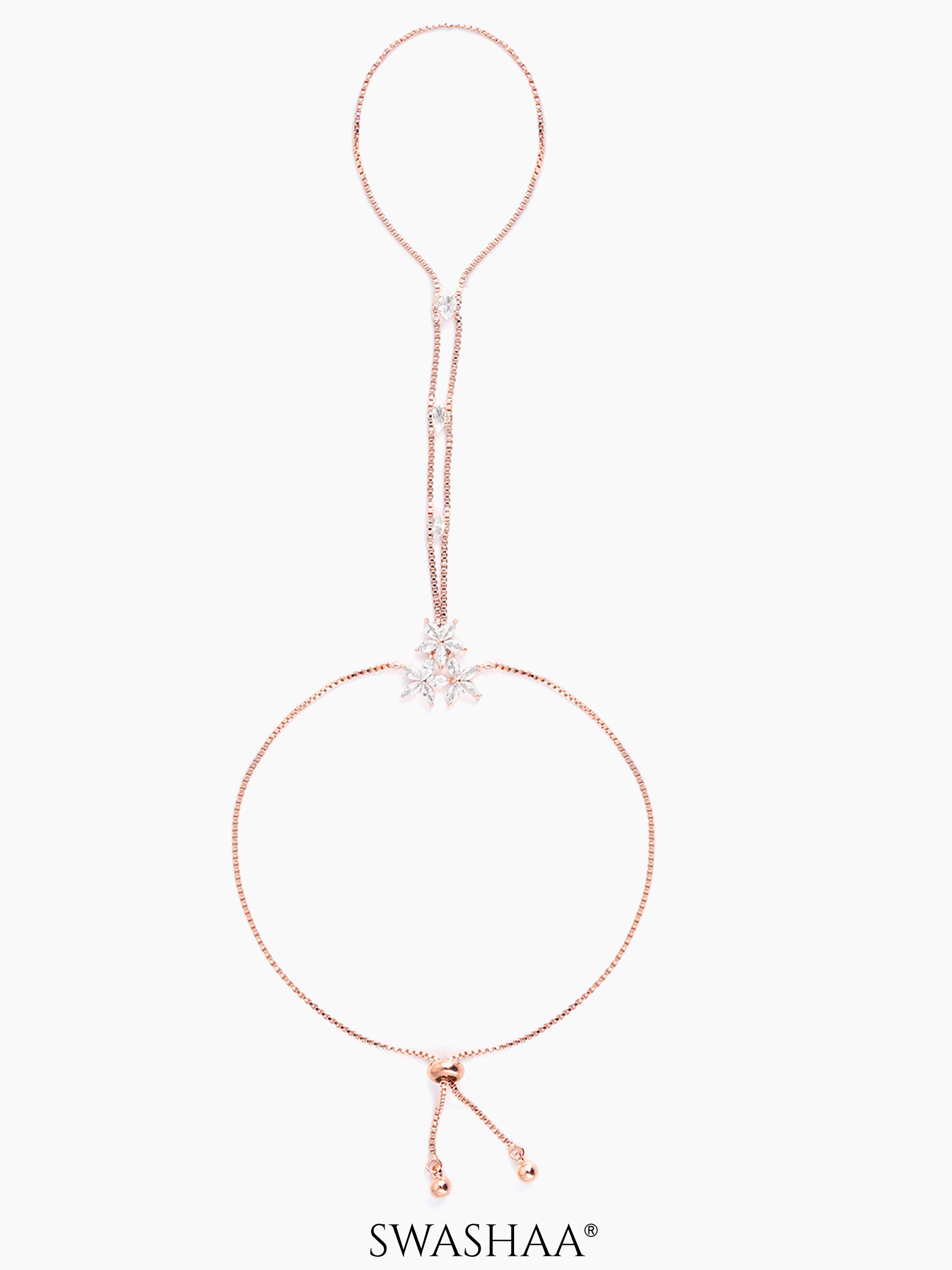 Dakshi Rosegold Plated Ring Bracelet Rosegold