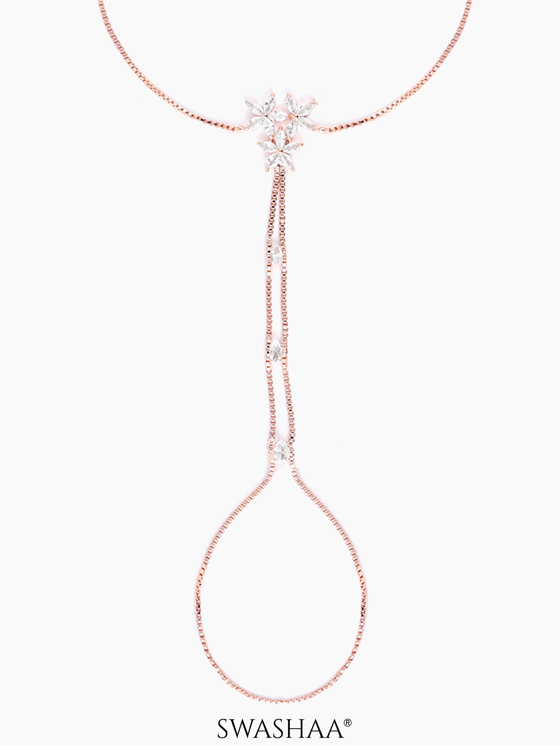 Dakshi Rosegold Plated Ring Bracelet