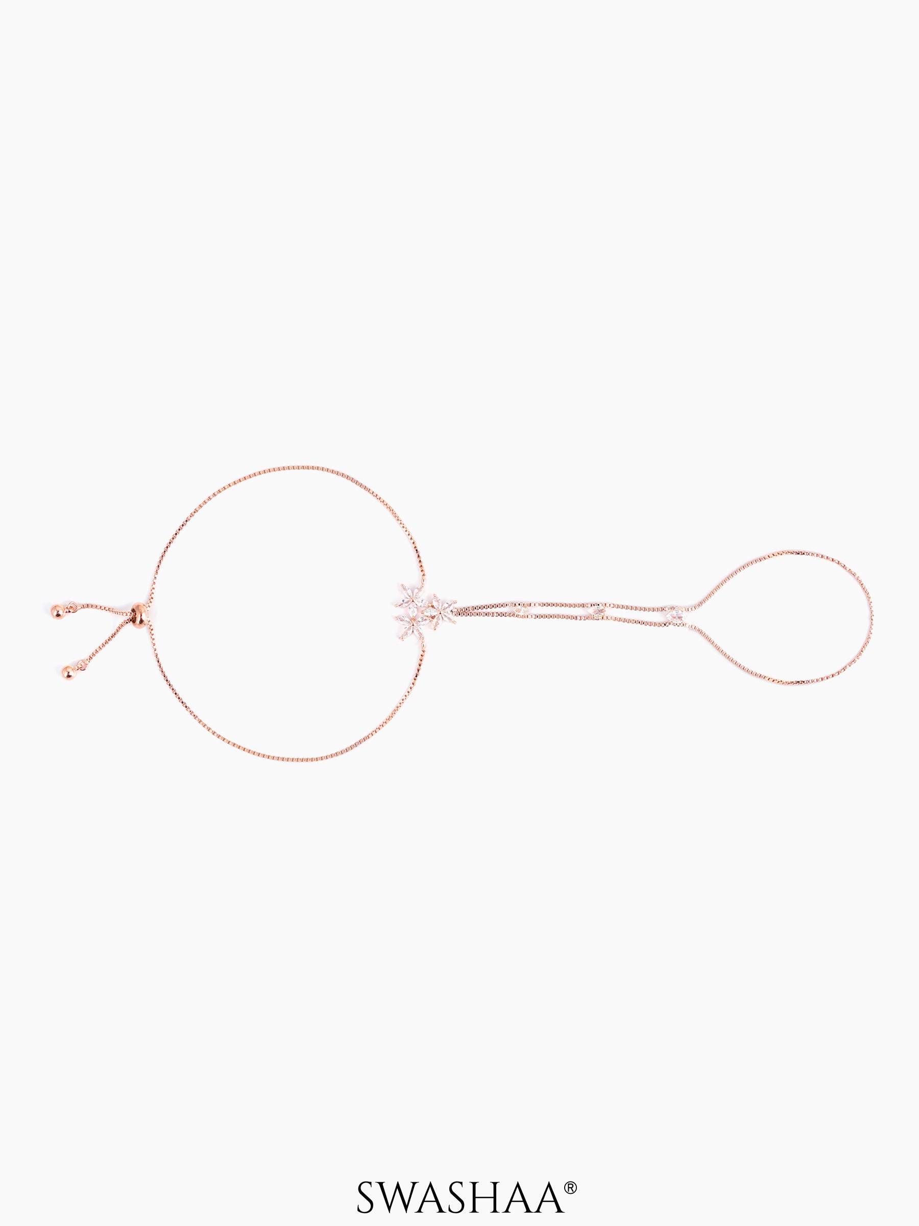 Dakshi Rosegold Plated Ring Bracelet Rosegold