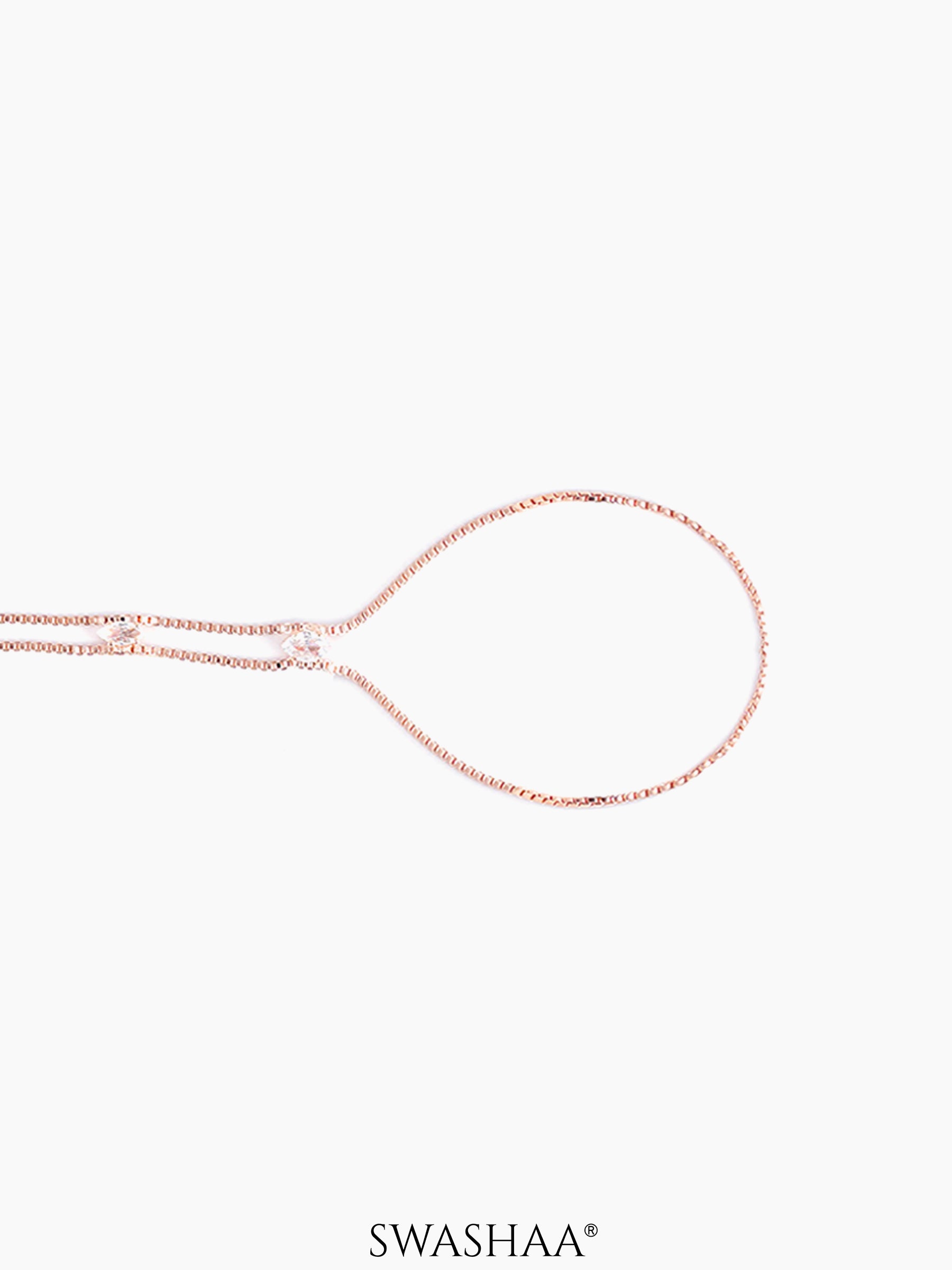 Dakshi Rosegold Plated Ring Bracelet