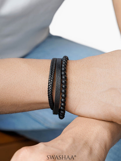 Damon Men's Leather Bracelet