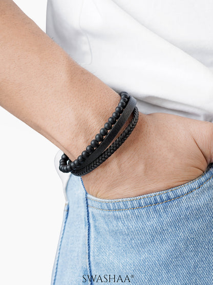 Damon Men's Leather Bracelet