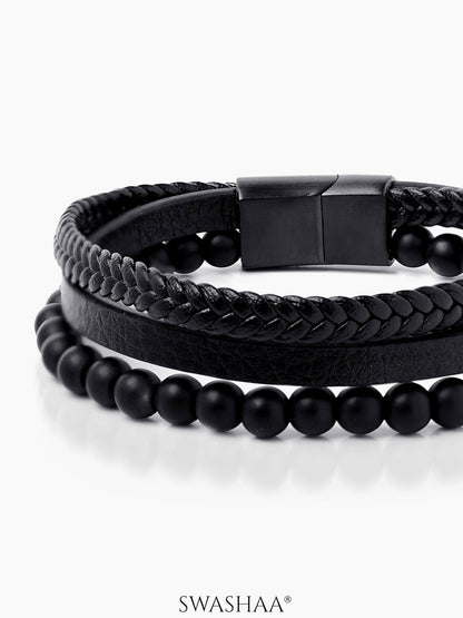 Damon Men's Leather Bracelet