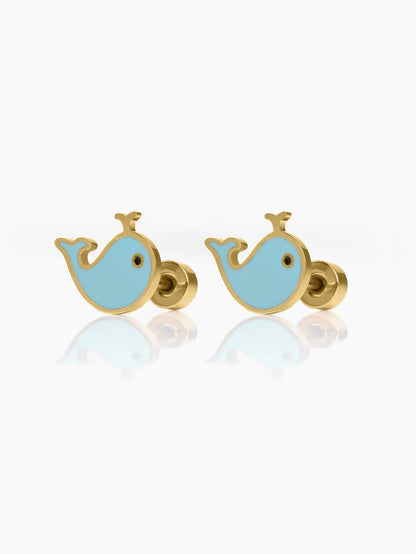 Dappy Whale 18K Gold Plated Kid’s Earrings