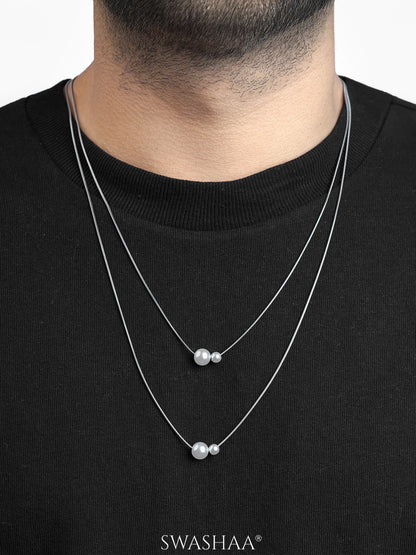 Daren Twin Pearl Men's Chain Pendant