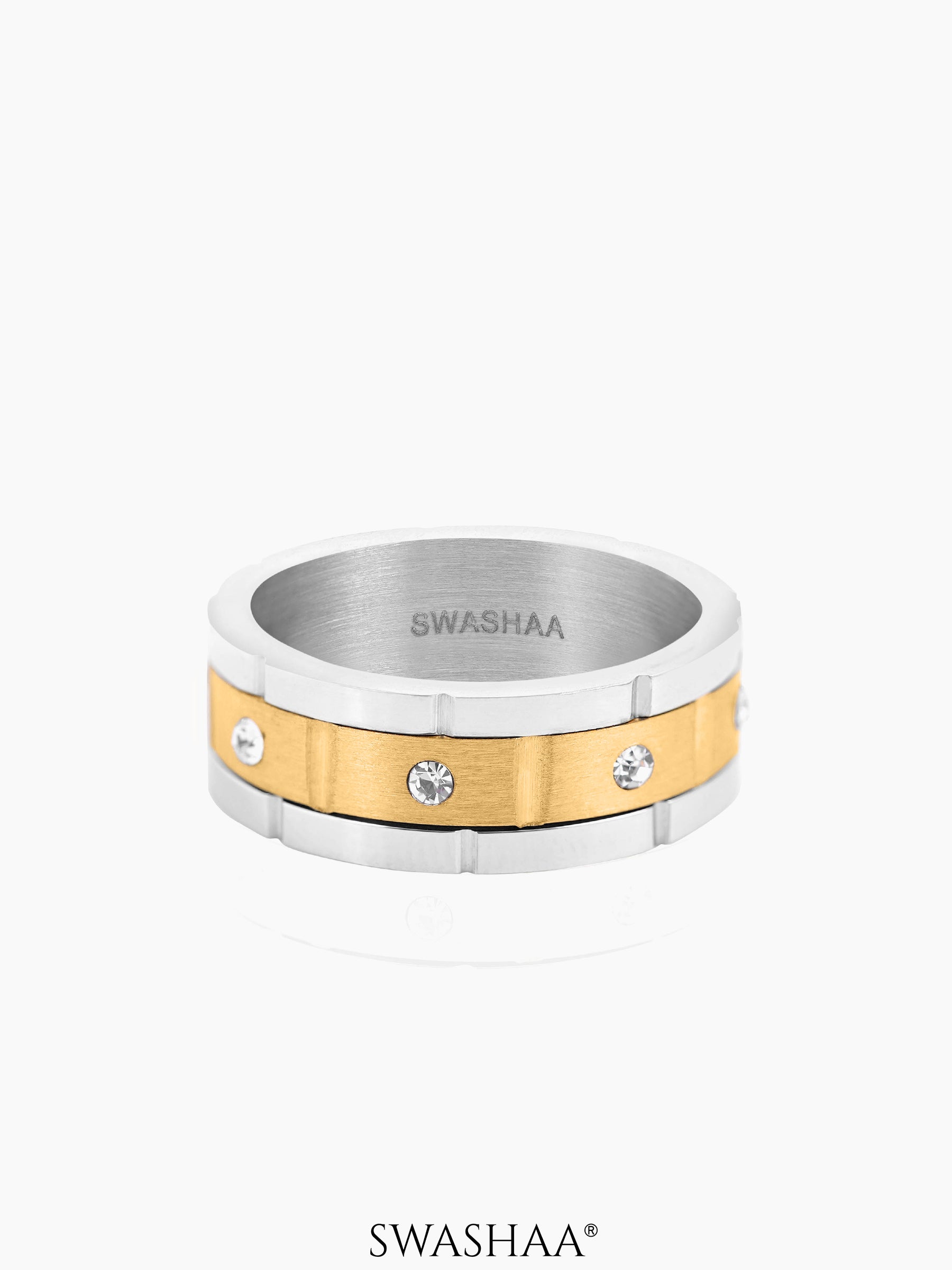 Daris Men's Ring 18K Gold-Silver