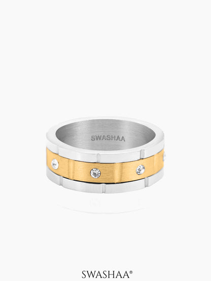 Daris Men's Ring 18K Gold-Silver