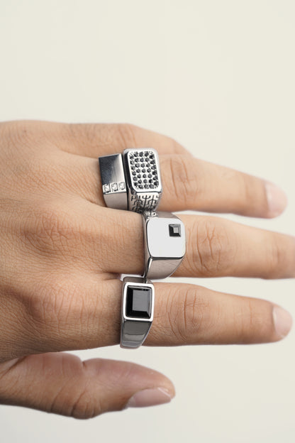 Zayen Diamond Signet Men's Ring