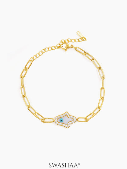 Darsh Hamsa 18K Gold Plated Men's Bracelet Gold