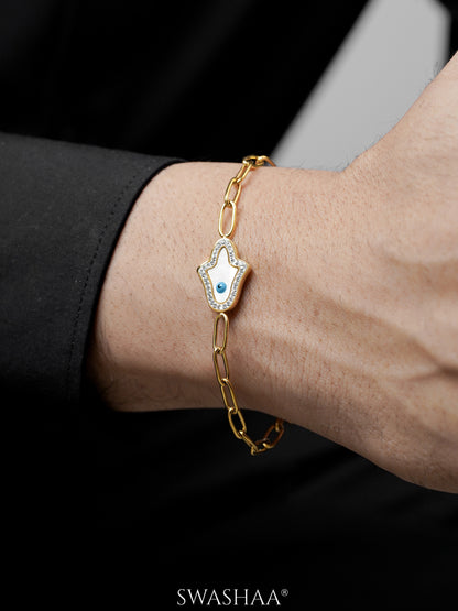 Darsh Hamsa 18K Gold Plated Men's Bracelet