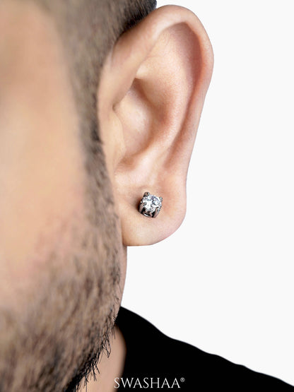 Dax Solitaire Men's Stud Earrings
