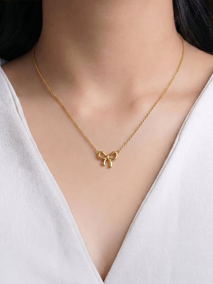 Delmira Ribbon Bow Necklace