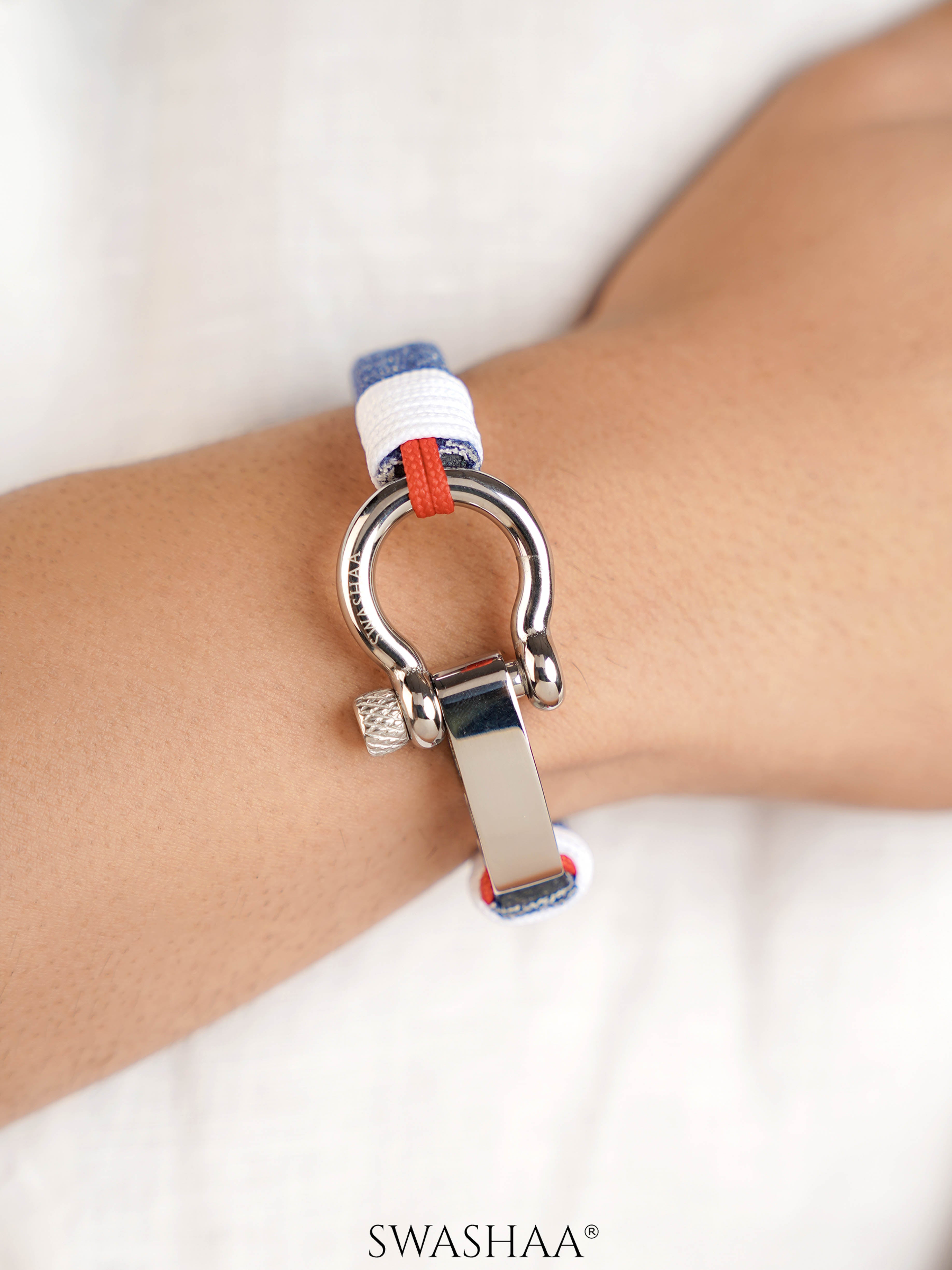 Denim Nautical Men's Rope Bracelet