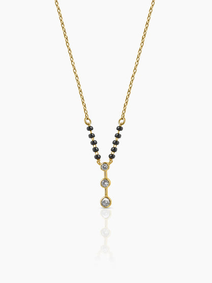Devika Trio Diamond 18K Gold Plated Drop Mangalsutra