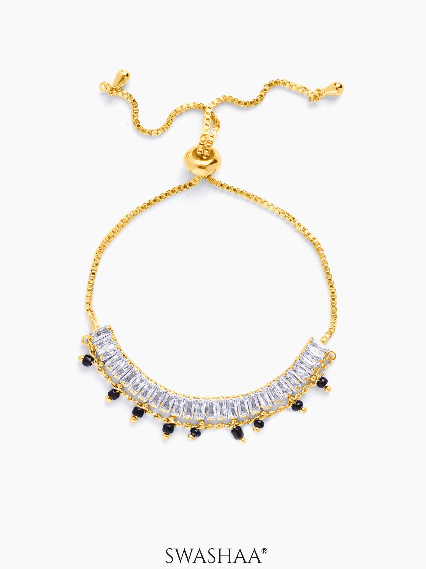 Dia Mangalsutra Bracelet 18K Gold Plated