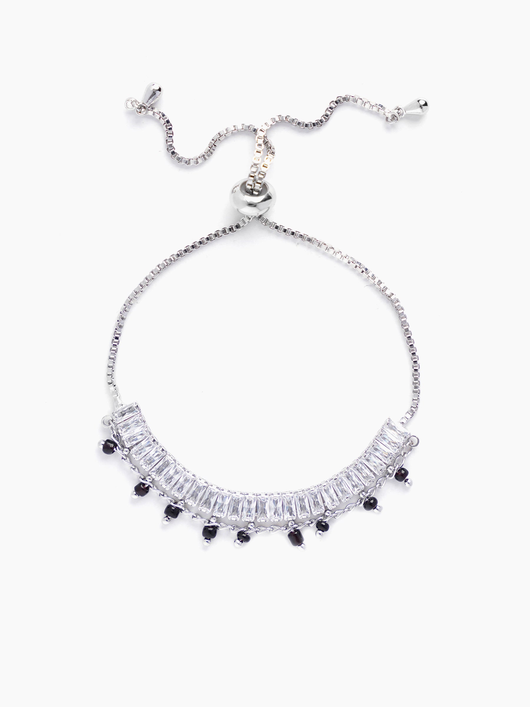 Dia Silver Mangalsutra Bracelet