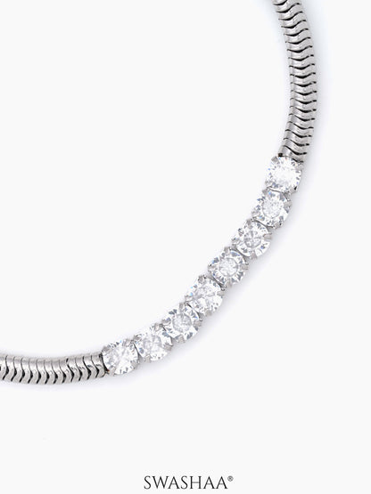 Diamond Round Snake Chain Men's Bracelet