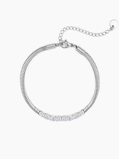 Diamond Round Rope Chain Silver Rakhi