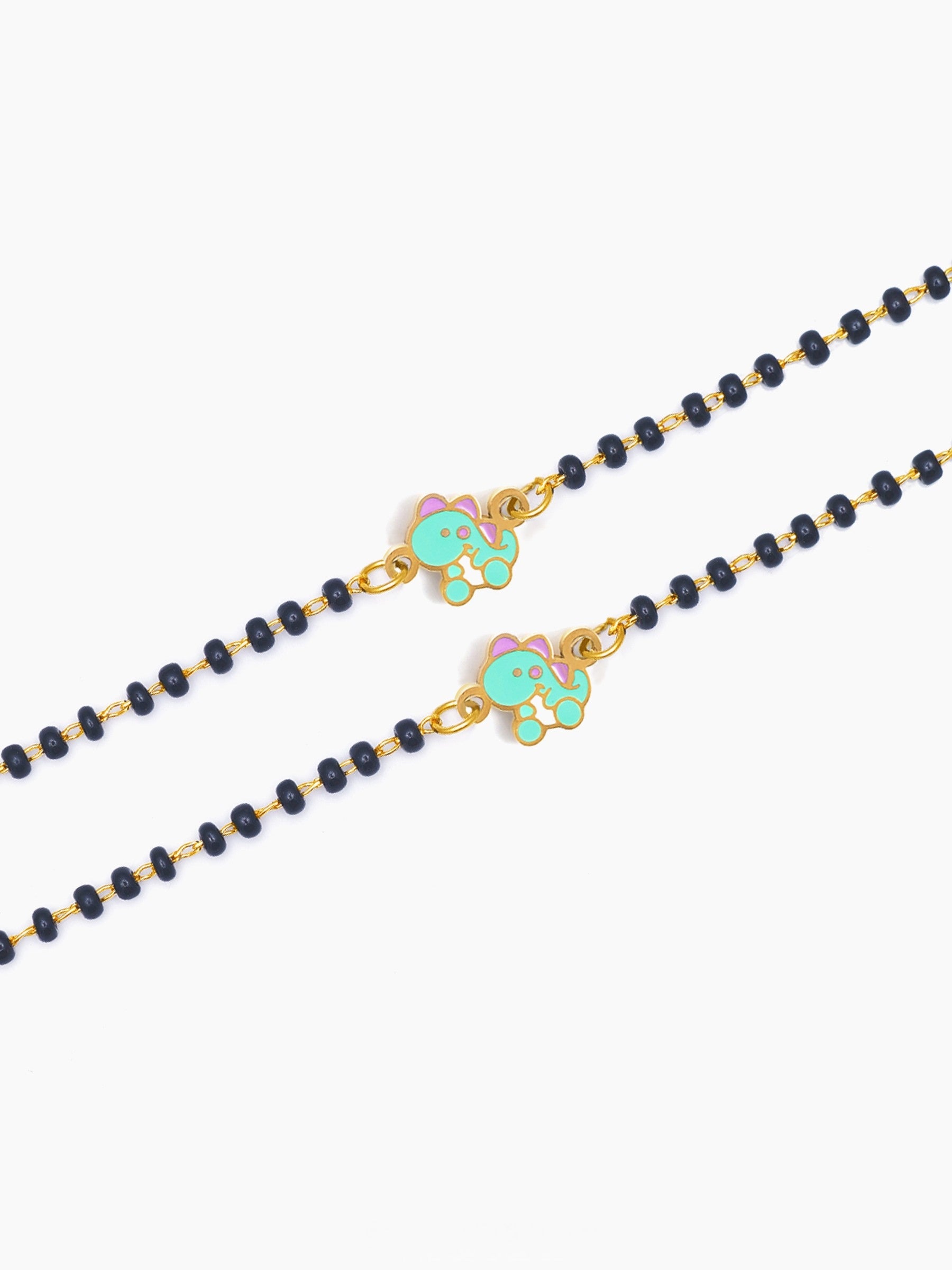 Dino Charm 18K Gold Plated Kid's Nazariya Bracelet