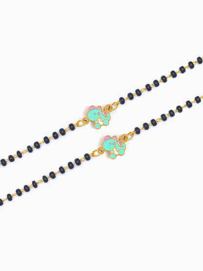 Dino Charm 18K Gold Plated Kid's Nazariya Bracelet