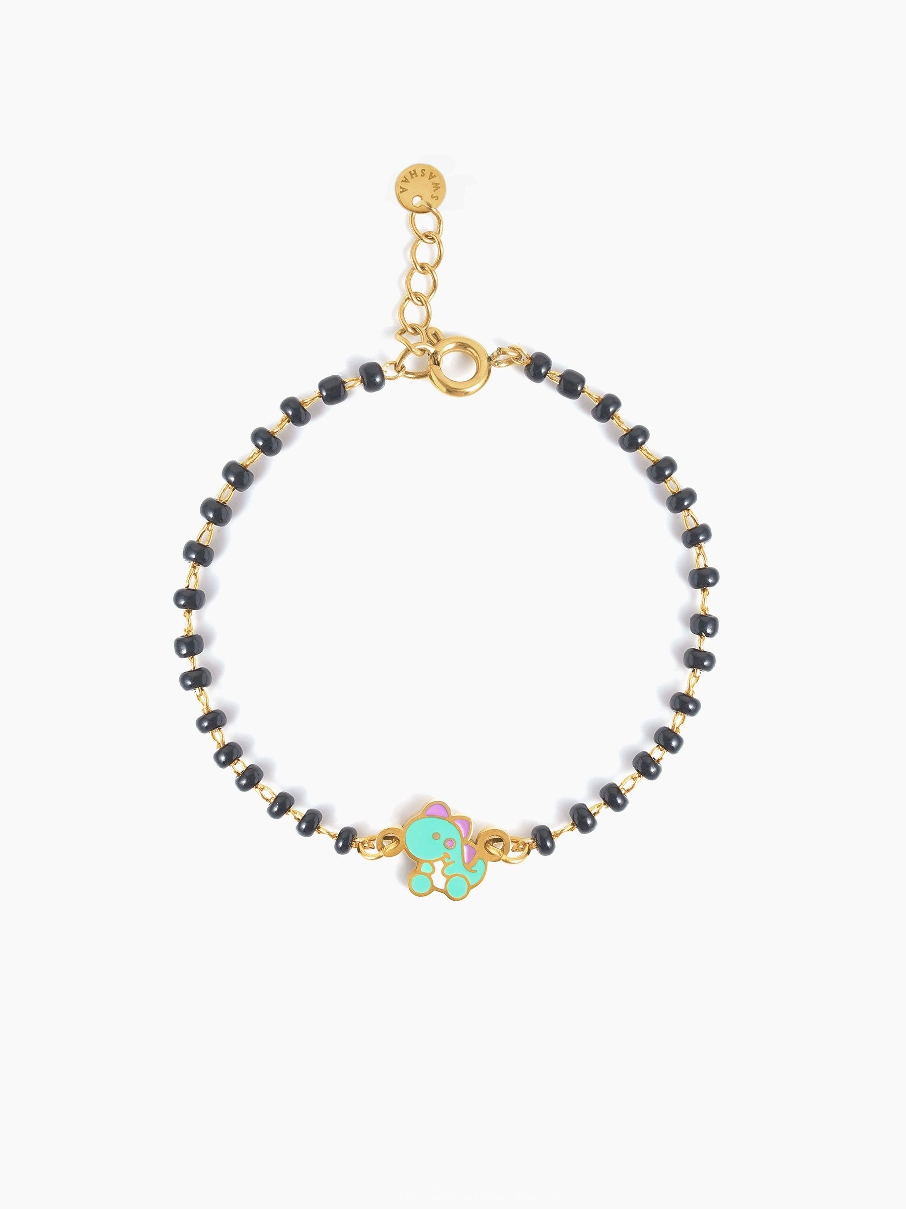 Dino Charm 18K Gold Plated Kid's Nazariya Bracelet Gold