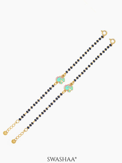 Dino Charm 18K Gold Plated Kid's Nazariya Bracelet