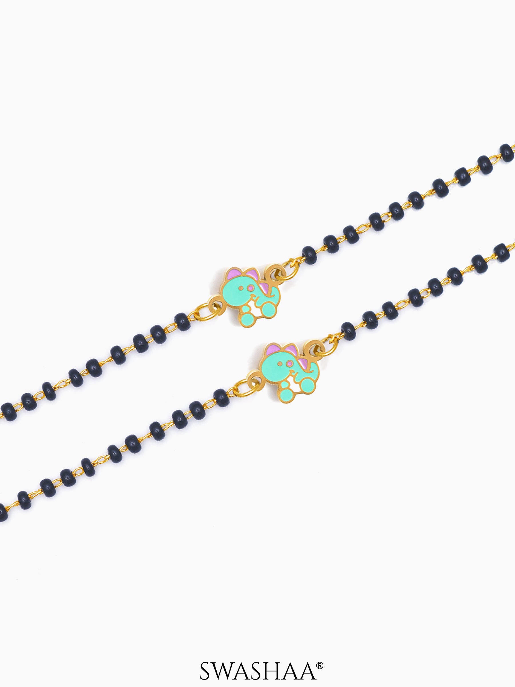Dino Charm 18K Gold Plated Kid's Nazariya Bracelet