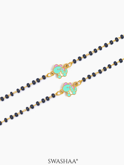 Dino Charm 18K Gold Plated Kid's Nazariya Bracelet