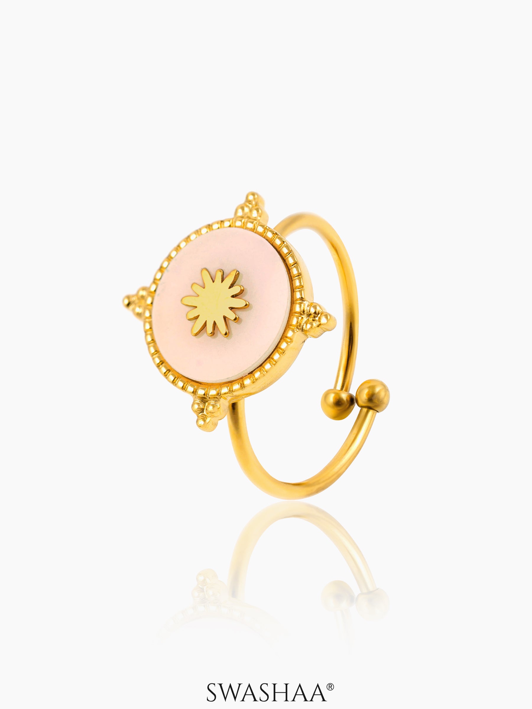 Domicia Sun 18K Gold Plated Ring Gold