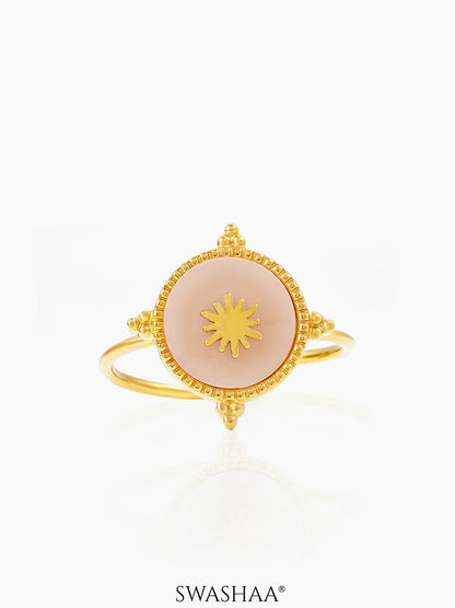 Domicia Sun 18K Gold Plated Ring