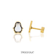 Doopy Penguin 18K Gold Plated Kid's Earrings Gold