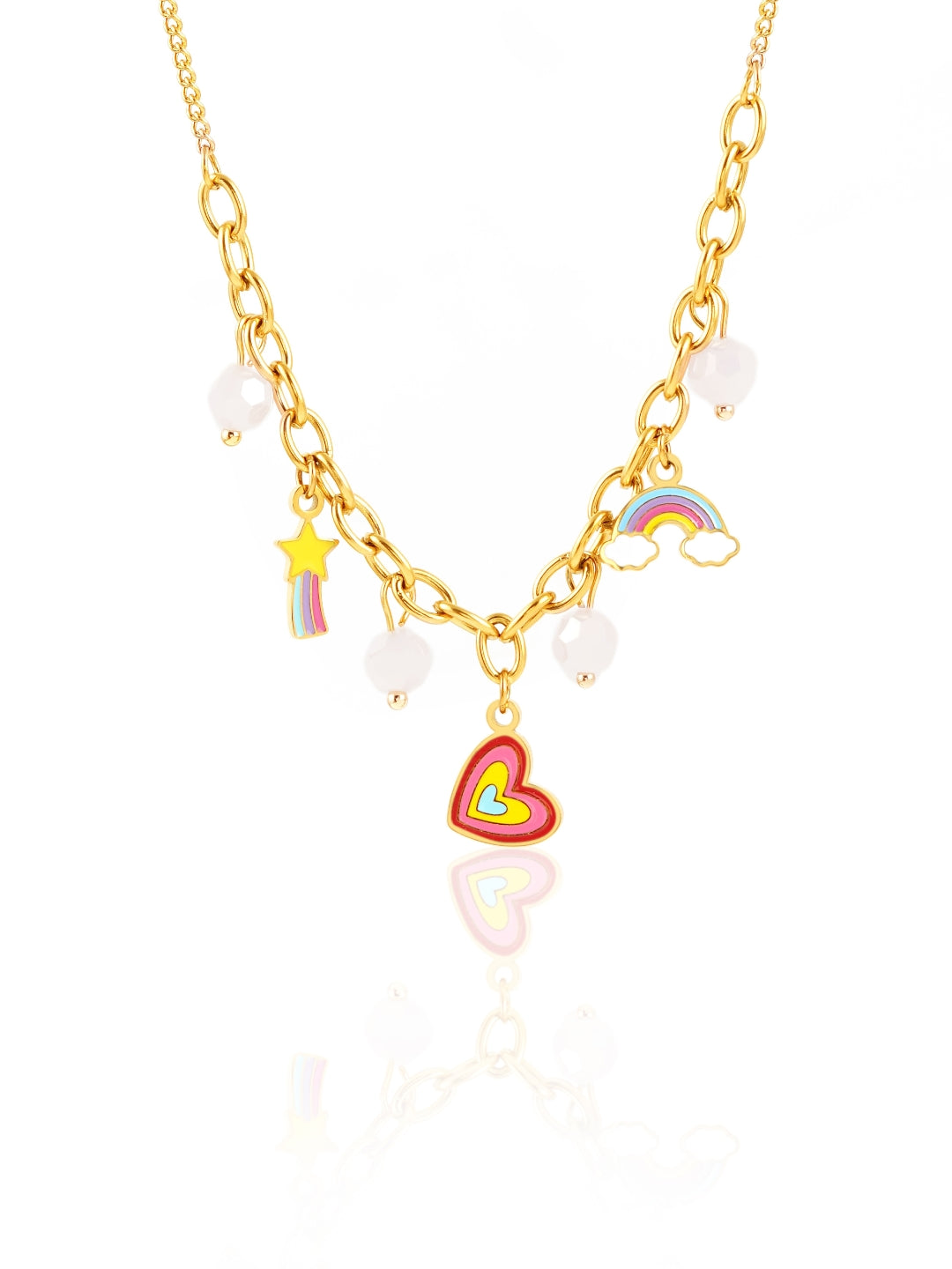 Dora Charms 18K Gold Plated Kid's Jewelry Set Of 3 - Necklace, Bracelet & Earrings