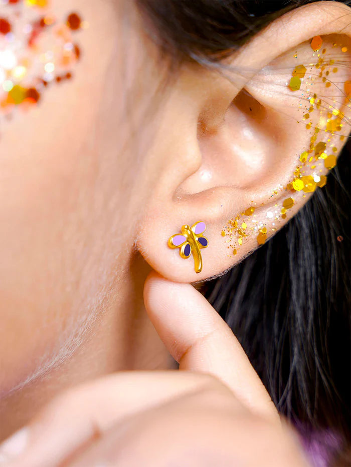 Dragonfly 18K Gold Plated Kid's Earrings