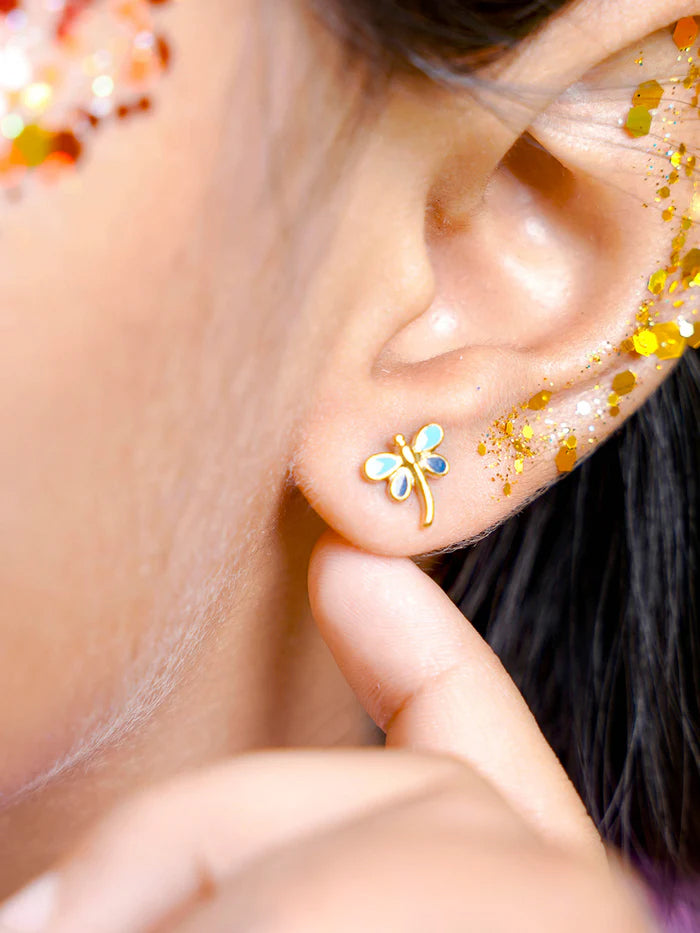 Dragonfly 18K Gold Plated Kid's Earrings