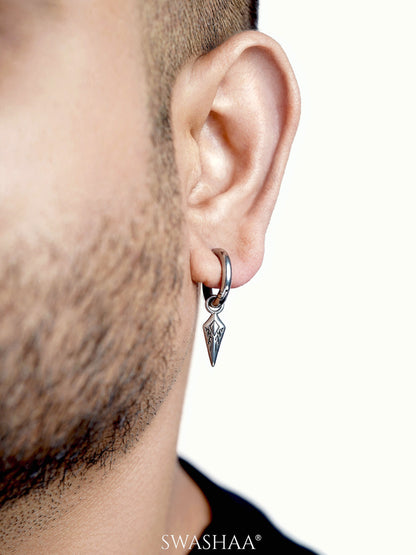 Draven Dagger Dangle Men's Hoop Earrings