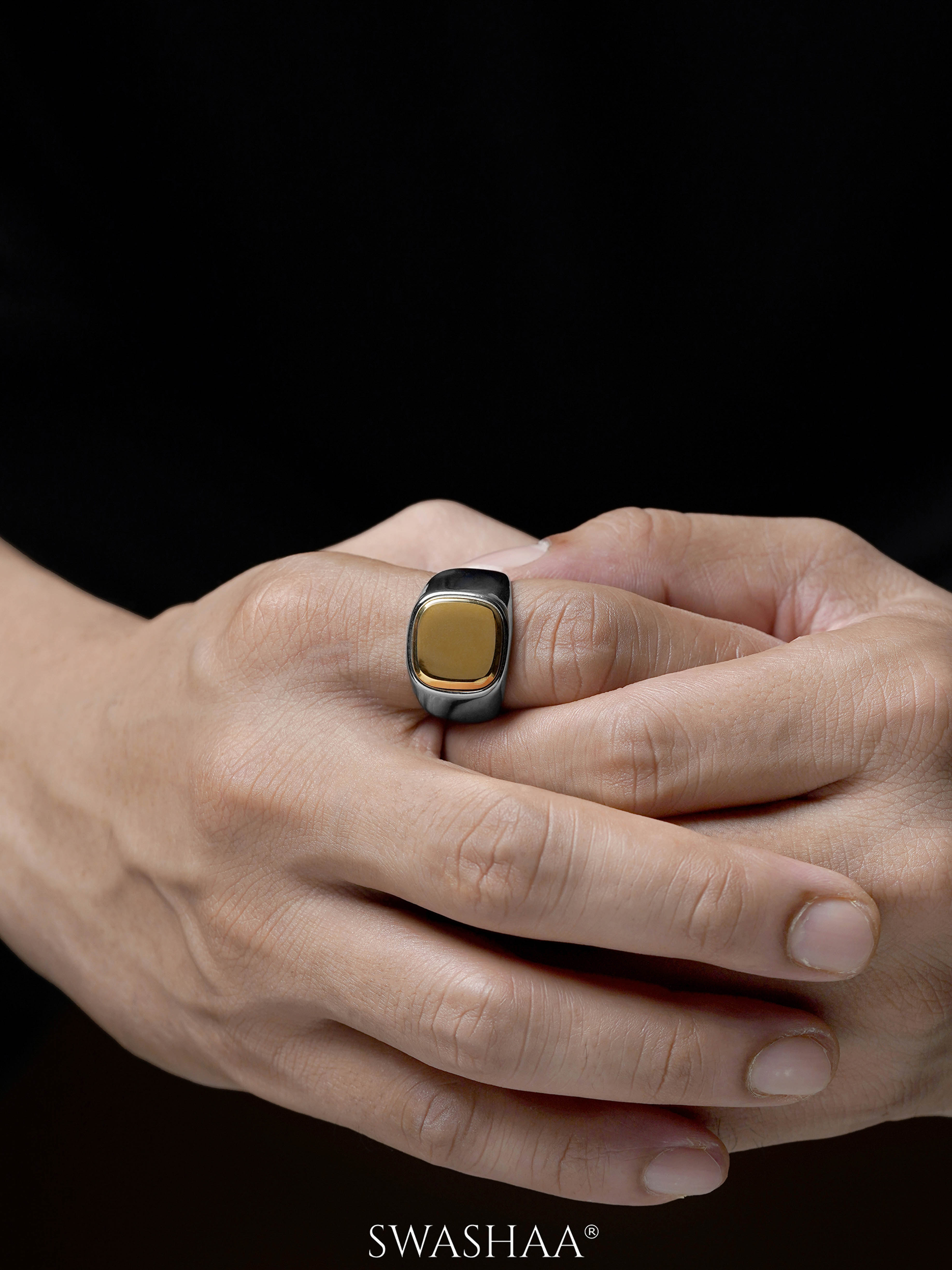 Drax Square Signet Men's Ring